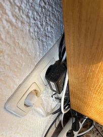 Several dirty sockets on an extension lead