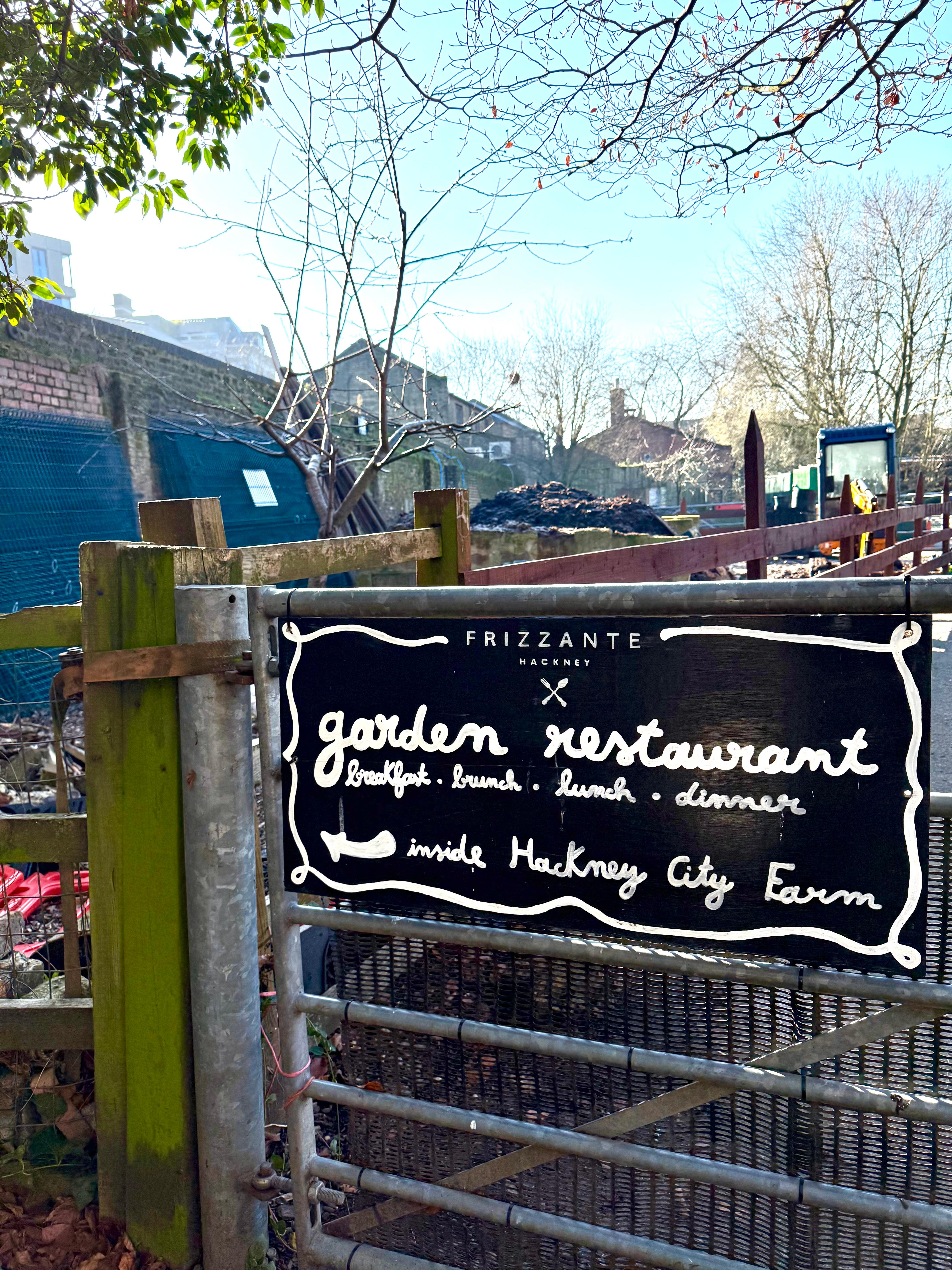 Hackney Park garden, animals and restaurant