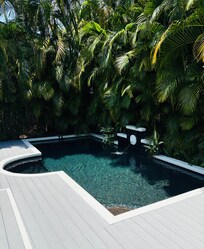 Beautiful black bottom pool.
