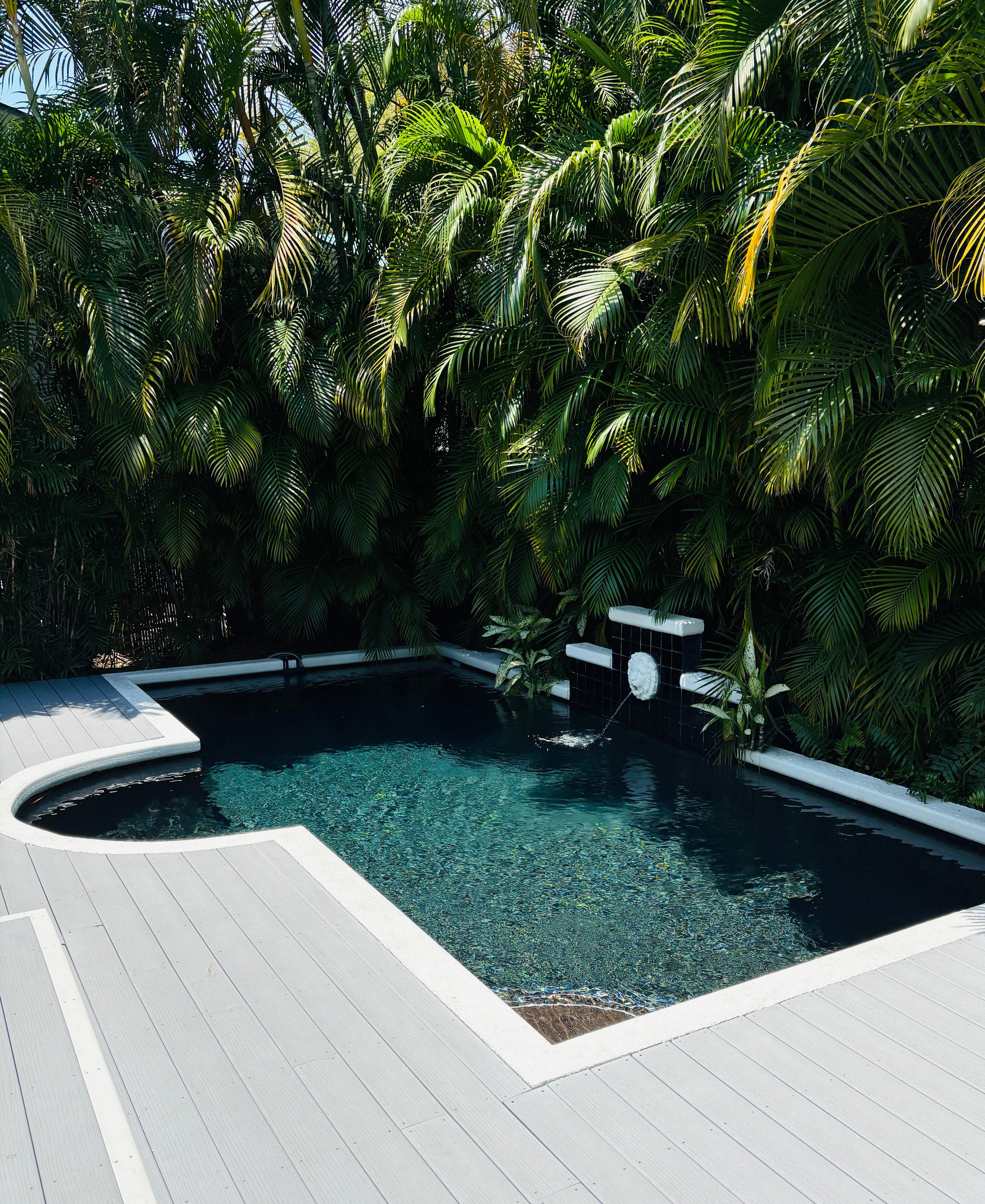 Beautiful black bottom pool.