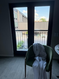 Balcony view of the courtyard