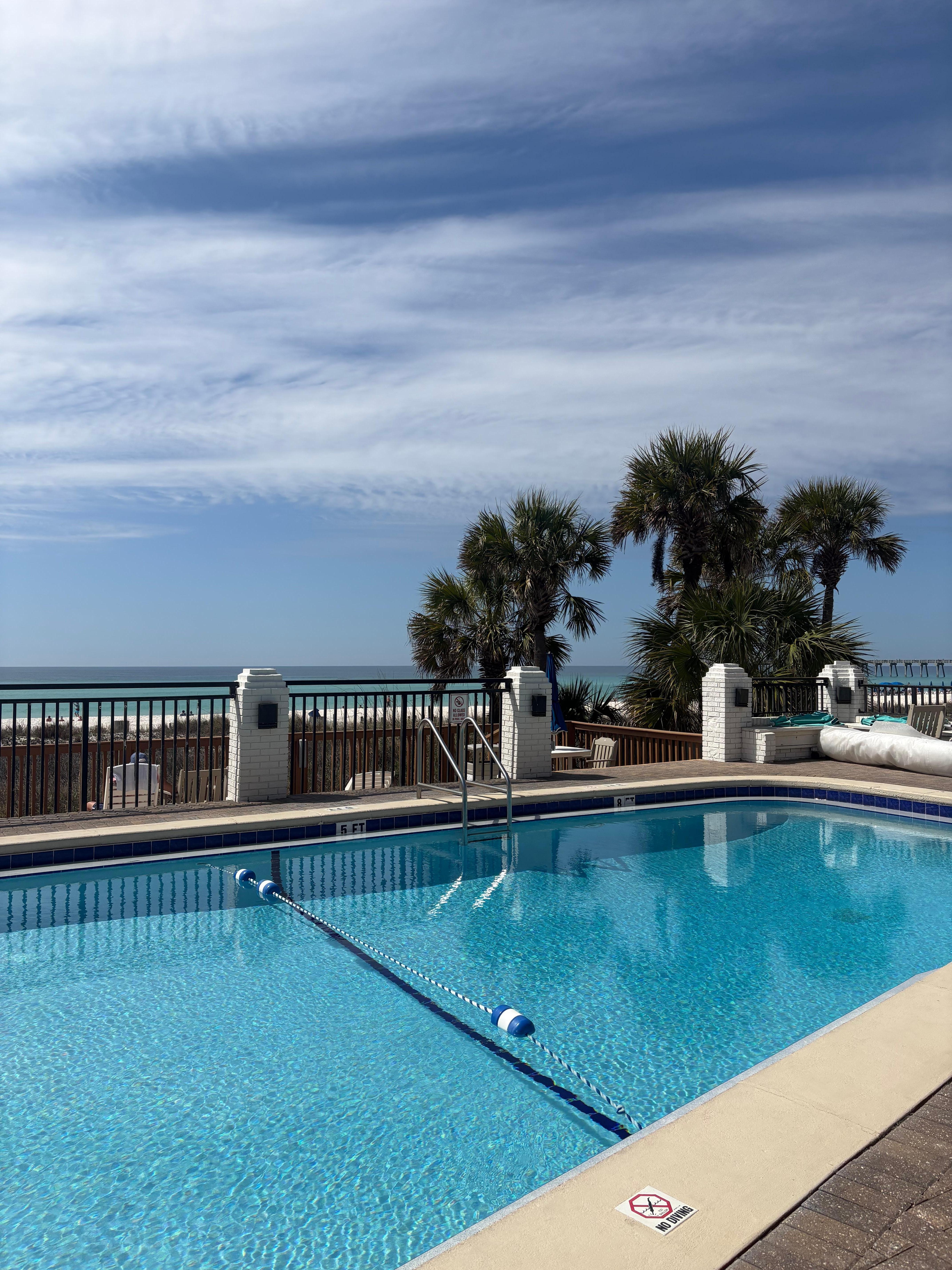 One of 3 pools clean and warm