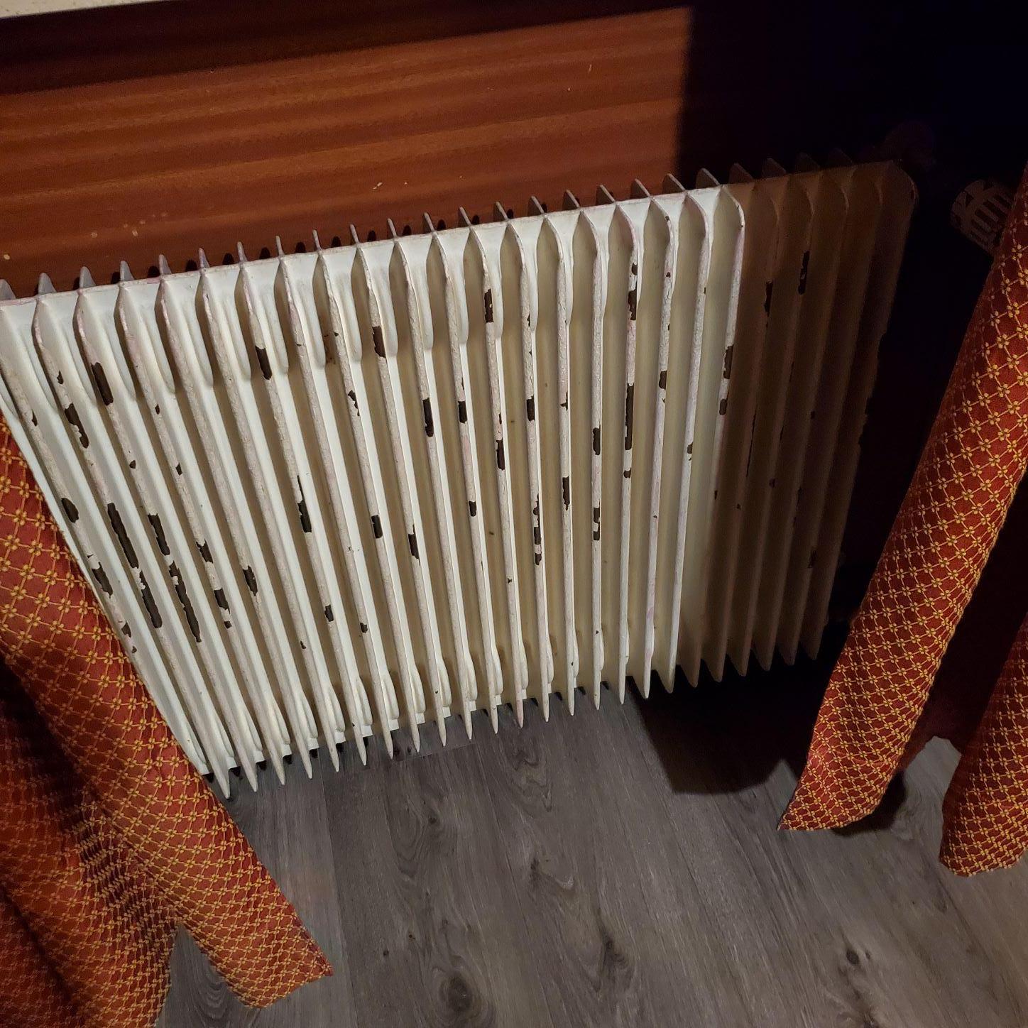 The state of the radiator, never seen paint before.