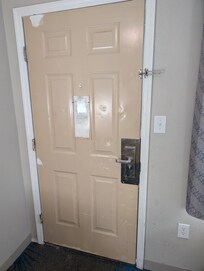 Door with multiple dents