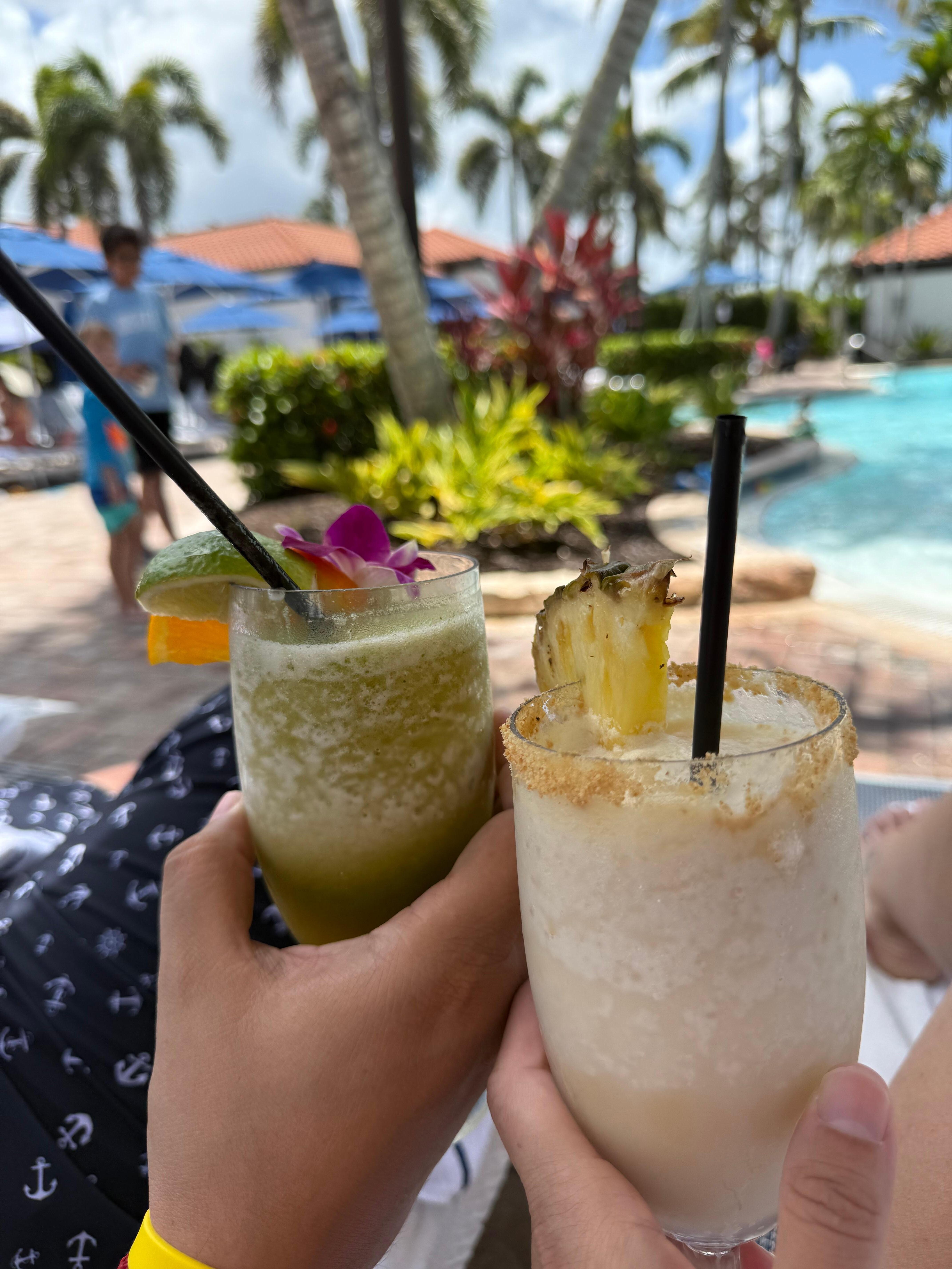 Drinks by the pool 