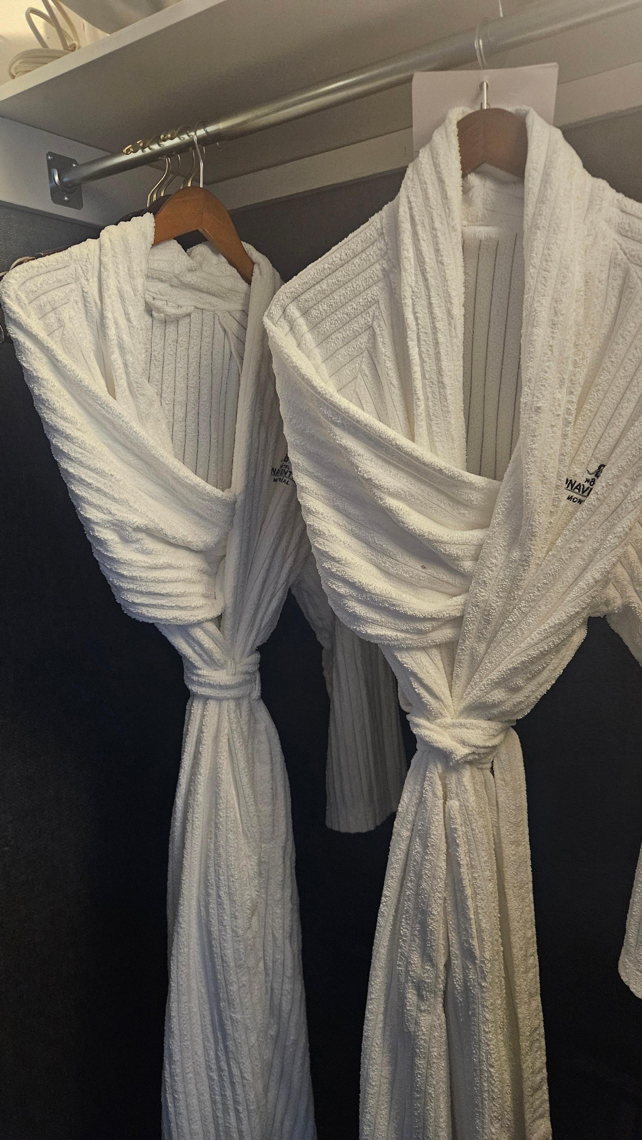 Nice complimentary robes to use in our room 