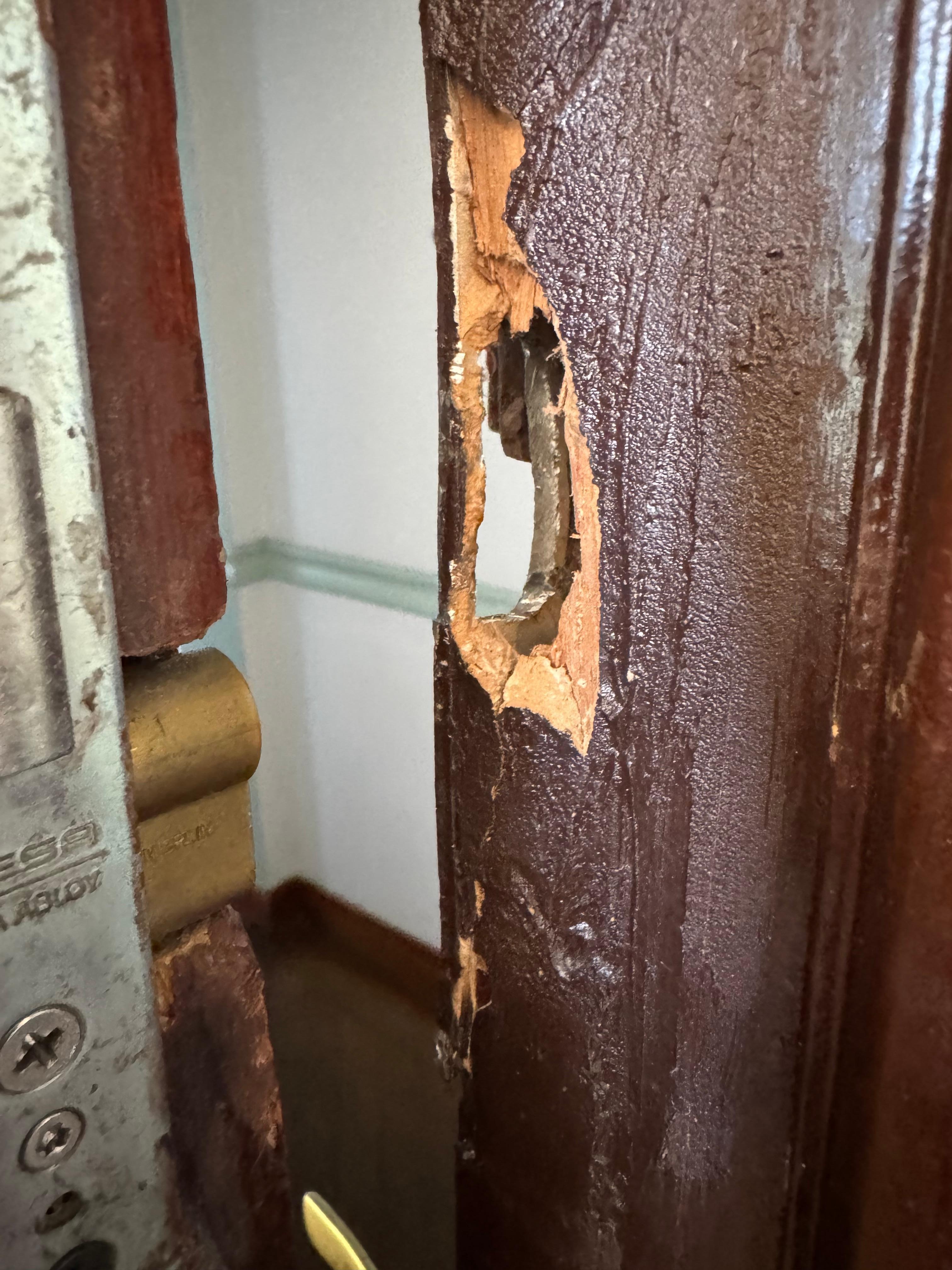 This lock was supposed to keep our room safe from intrusion