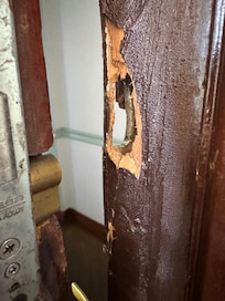 This lock was supposed to keep our room safe from intrusion
