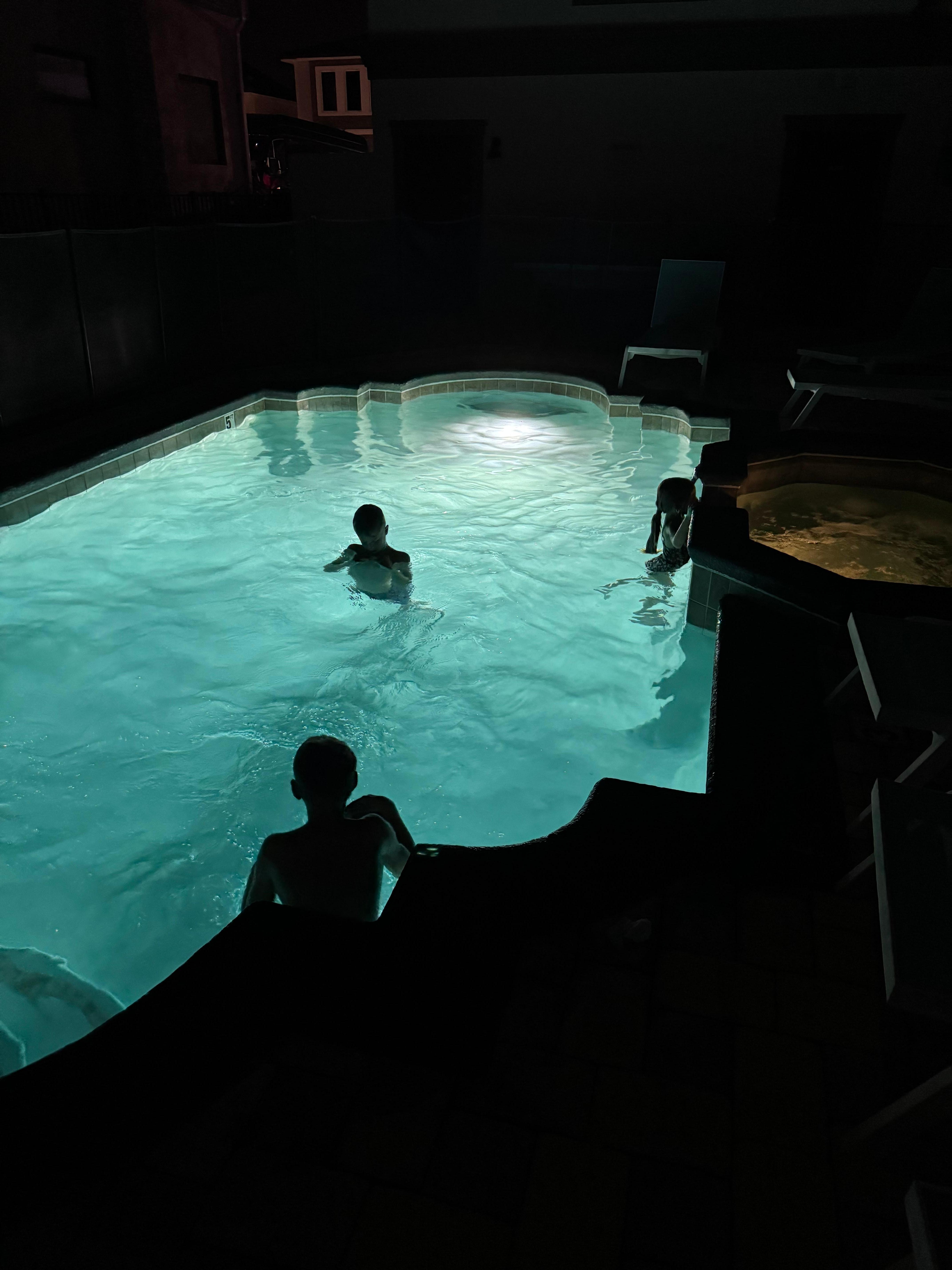 Pool at night