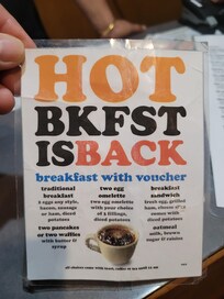 Choice of breakfast options