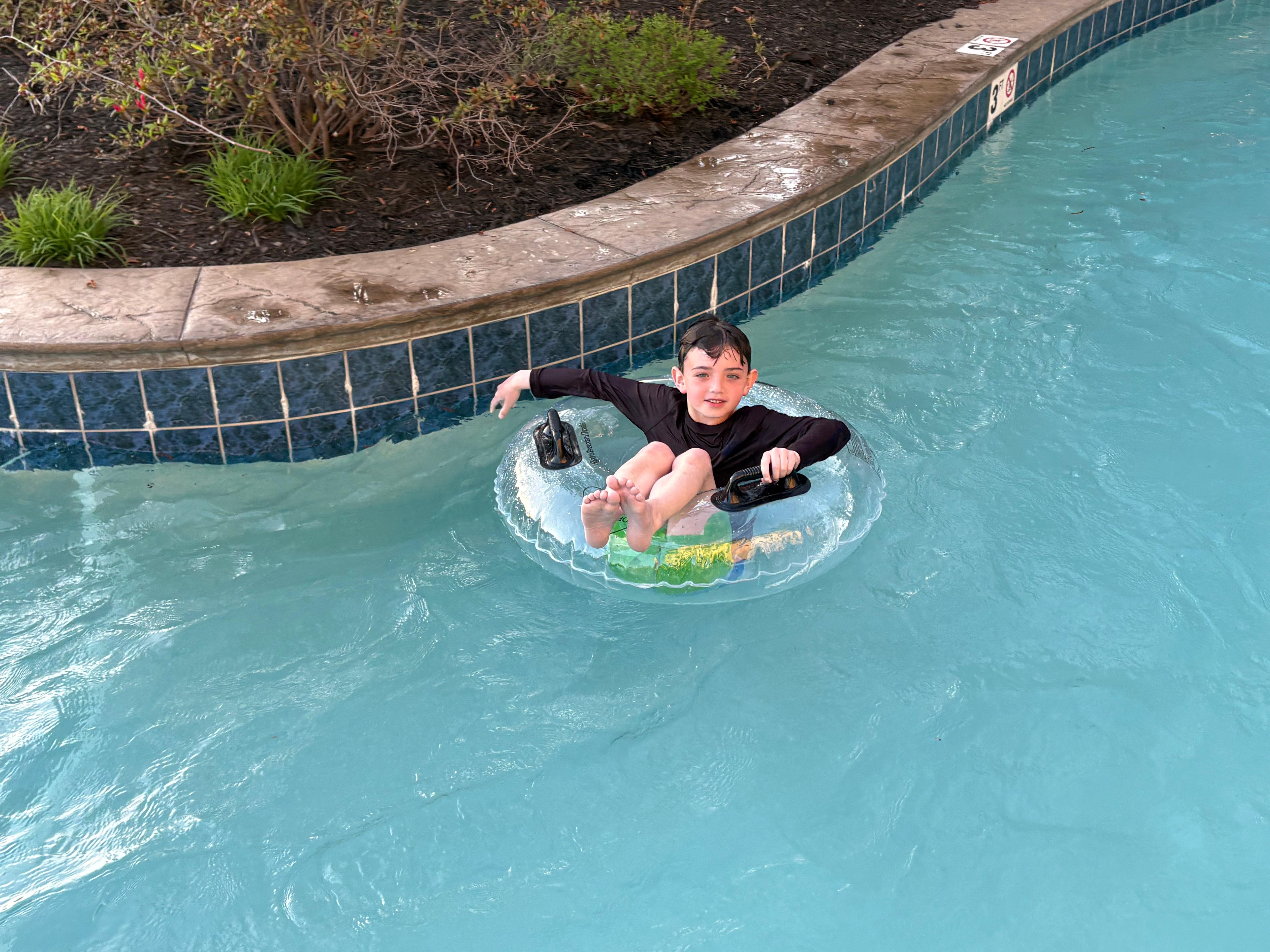 My boy enjoying the Lazy River. 