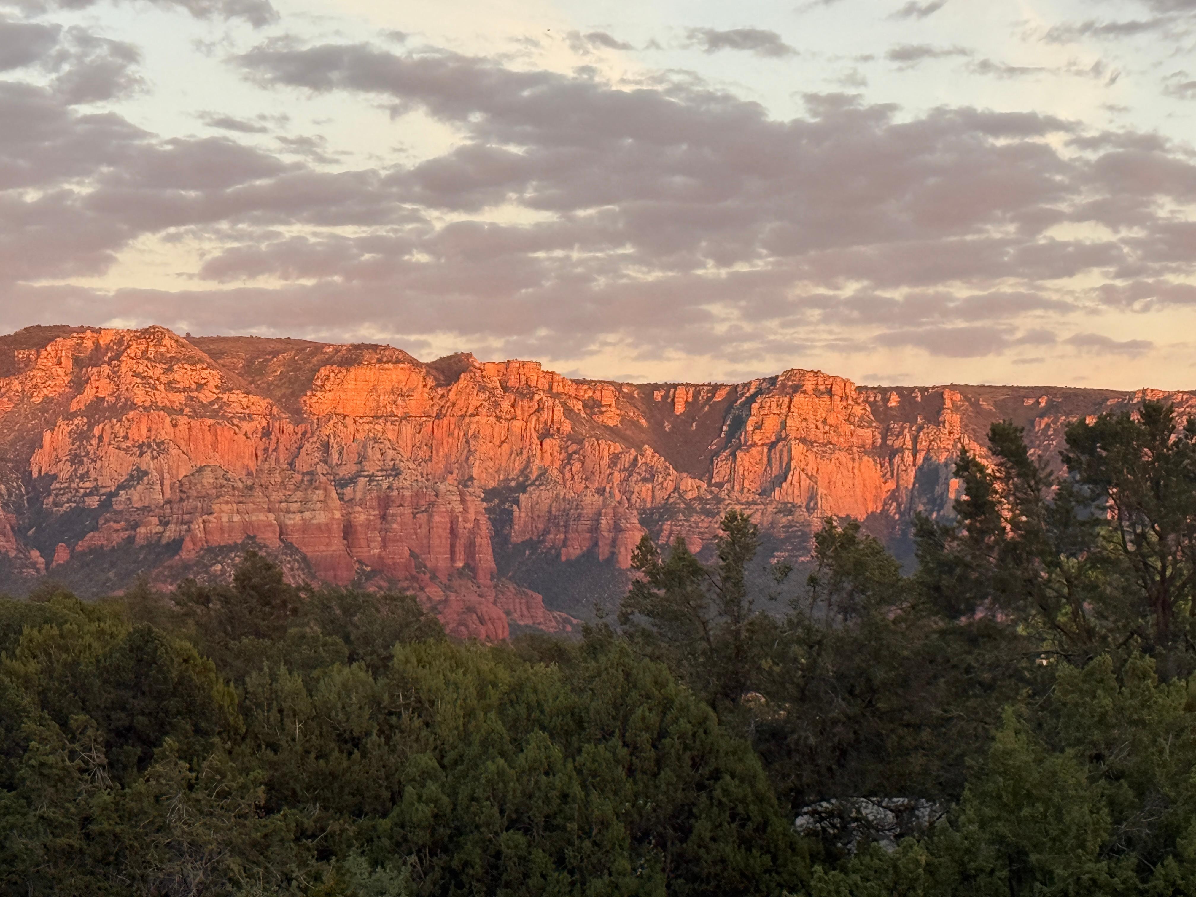 Deck view at sunset. 
