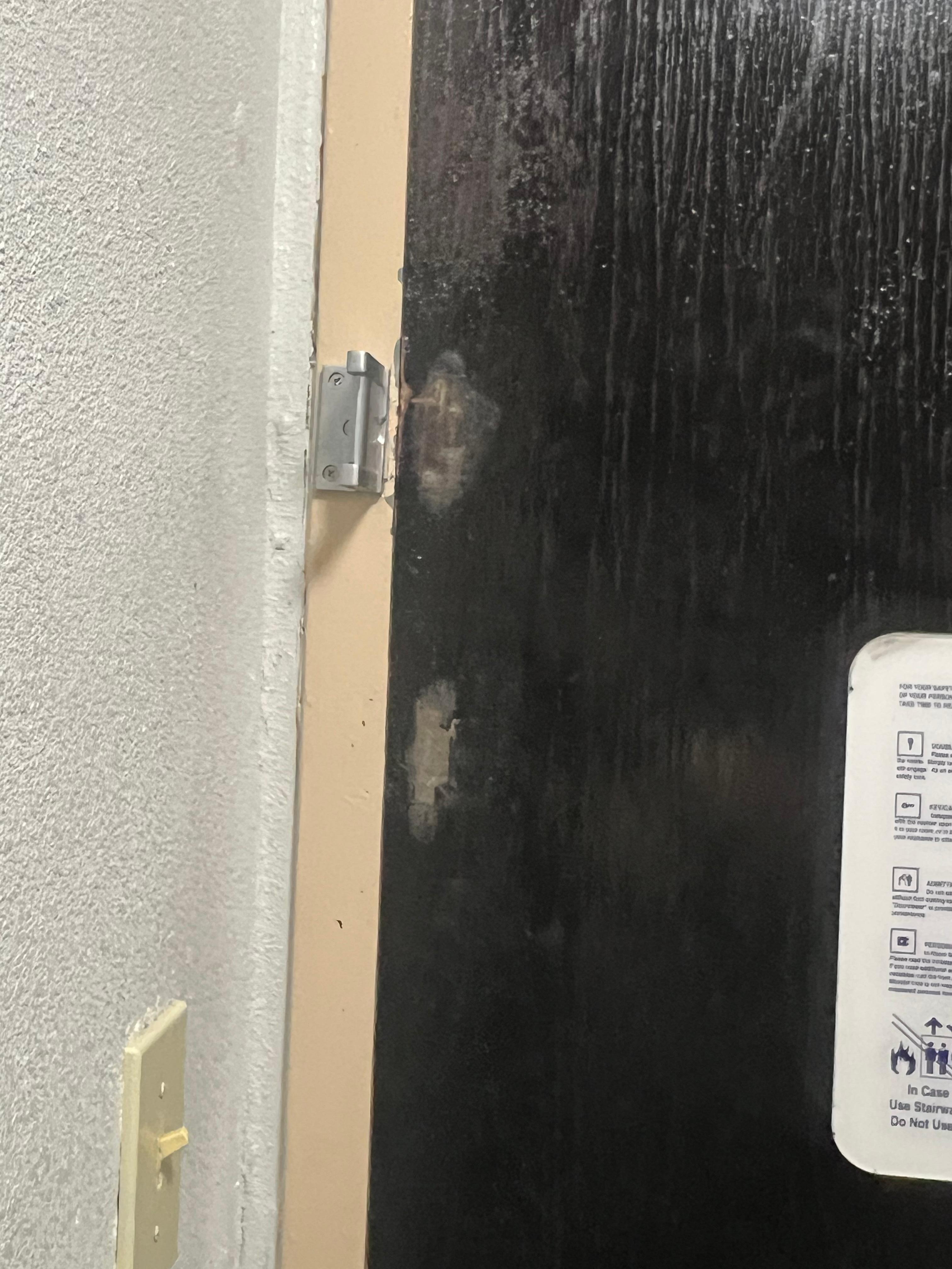 Broken door for security