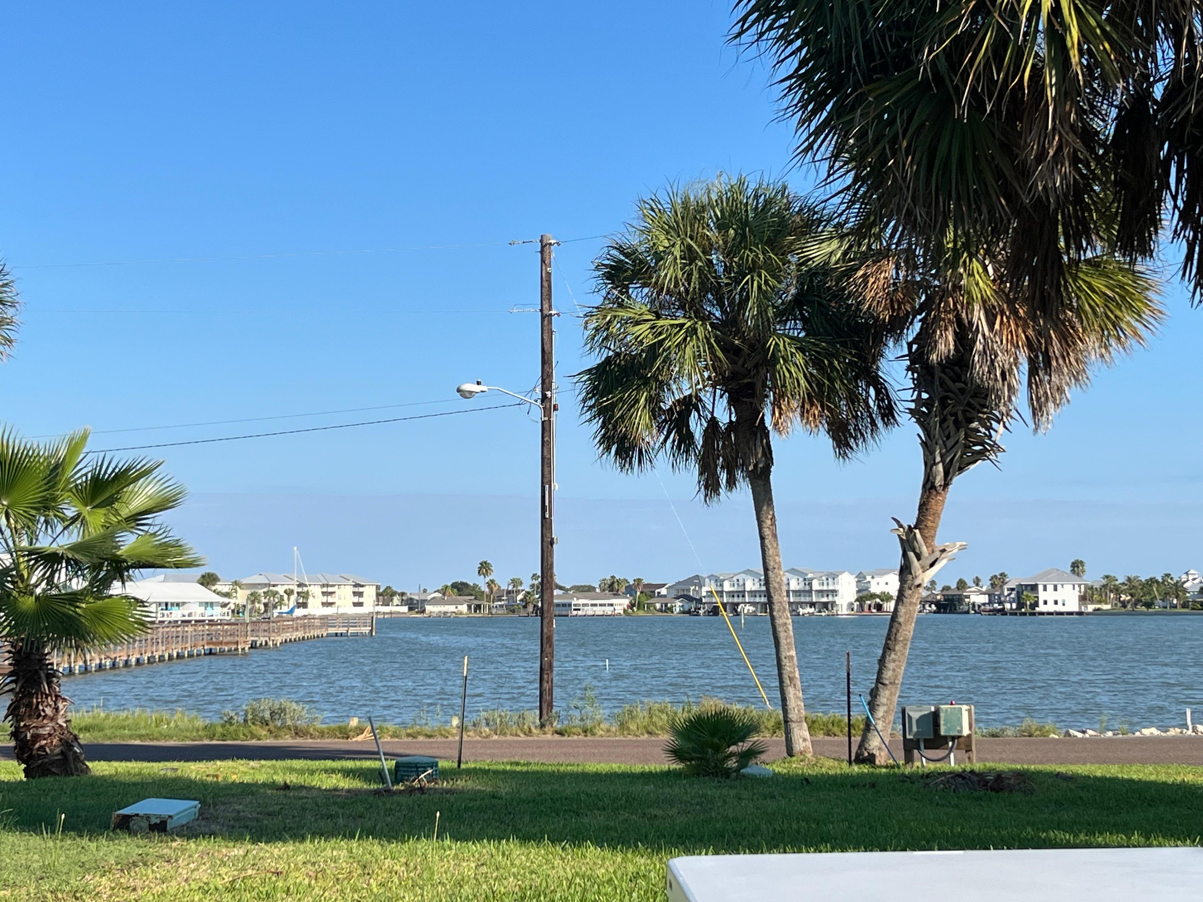 Looking out at Little Bay from sitting area