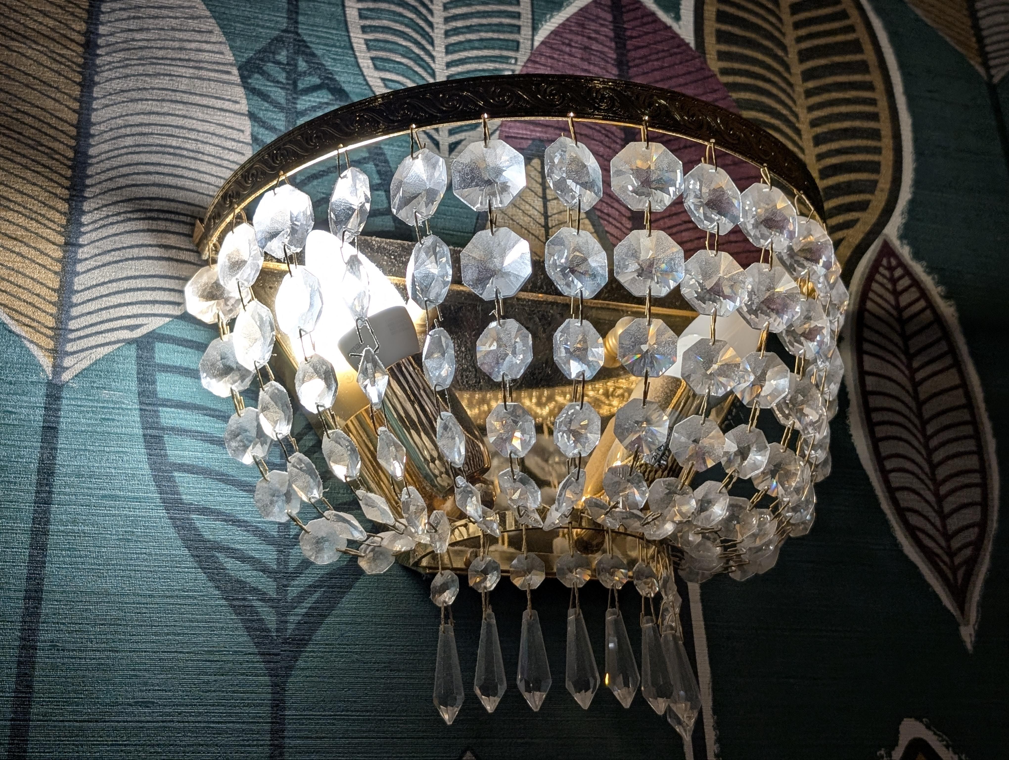 Example of dirty light fixture and burned out bulb