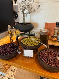 Breakfast buffet olive bar