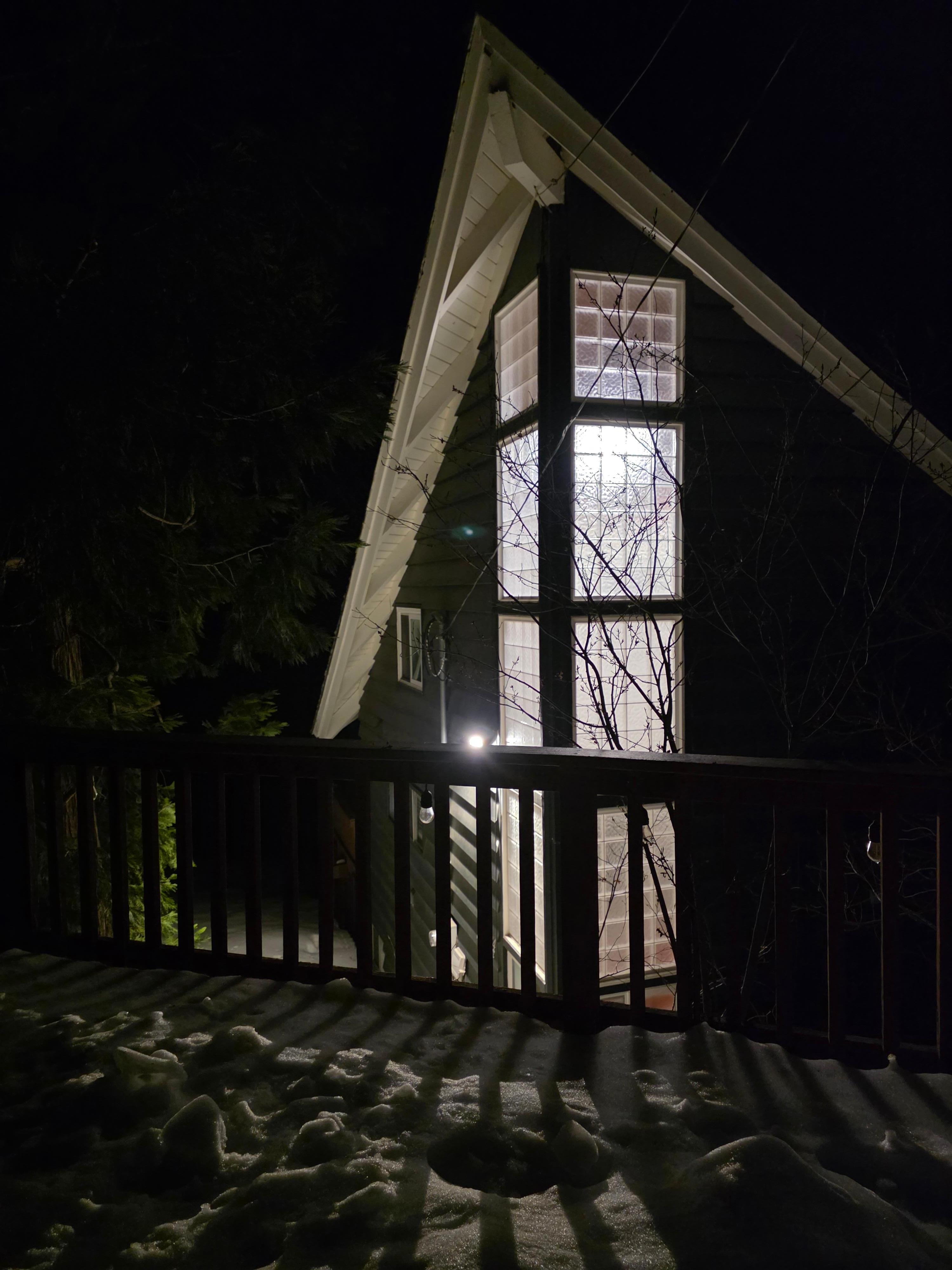 House from driveway deck.