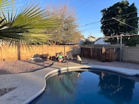 Relaxing in the backyard after a long and active day hiking