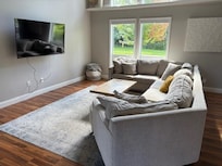 Huge couch in the living room