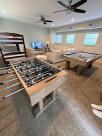 “Carriage house” game room