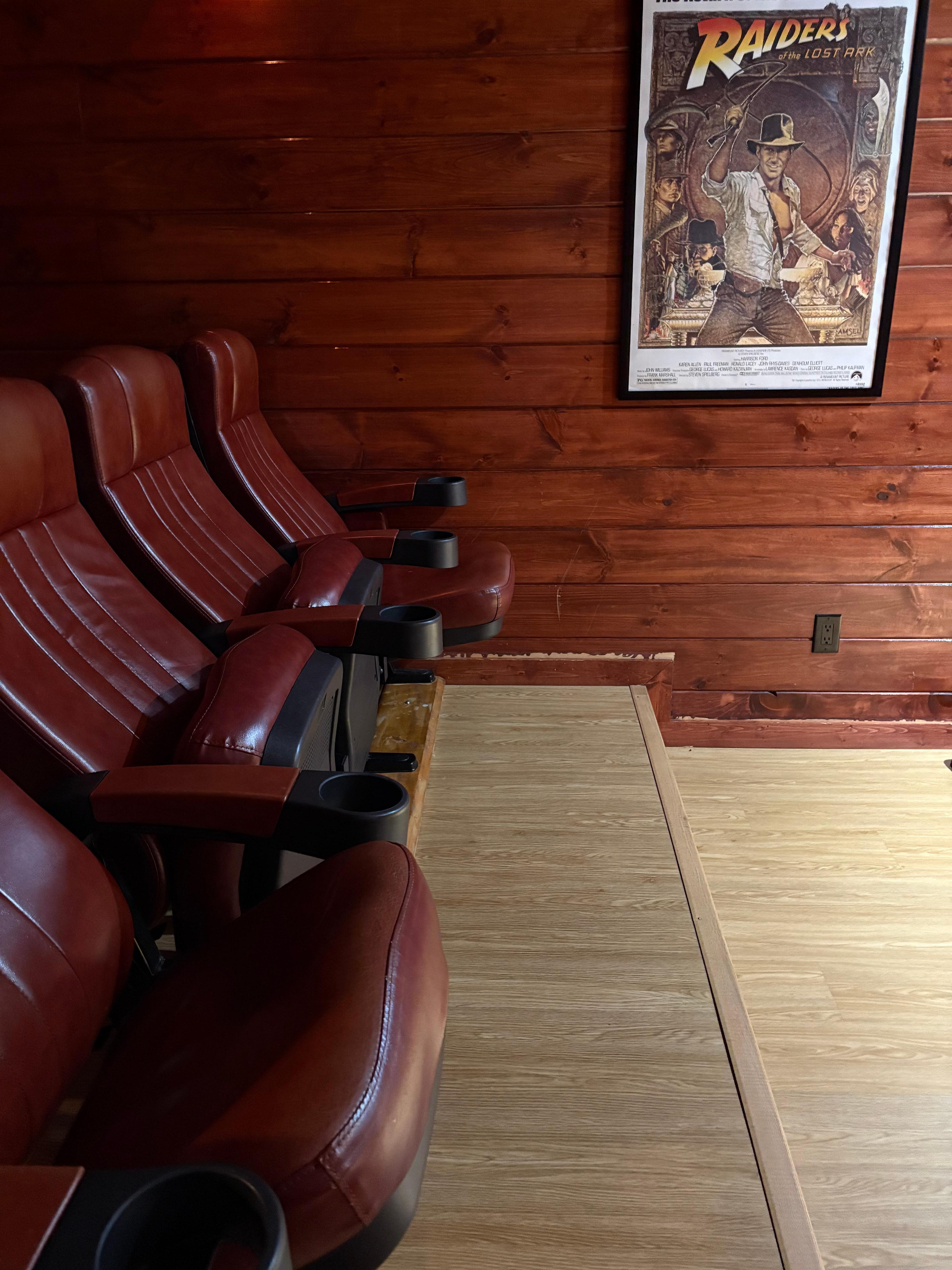The theater room 