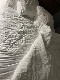 I removed the comforter before even getting in