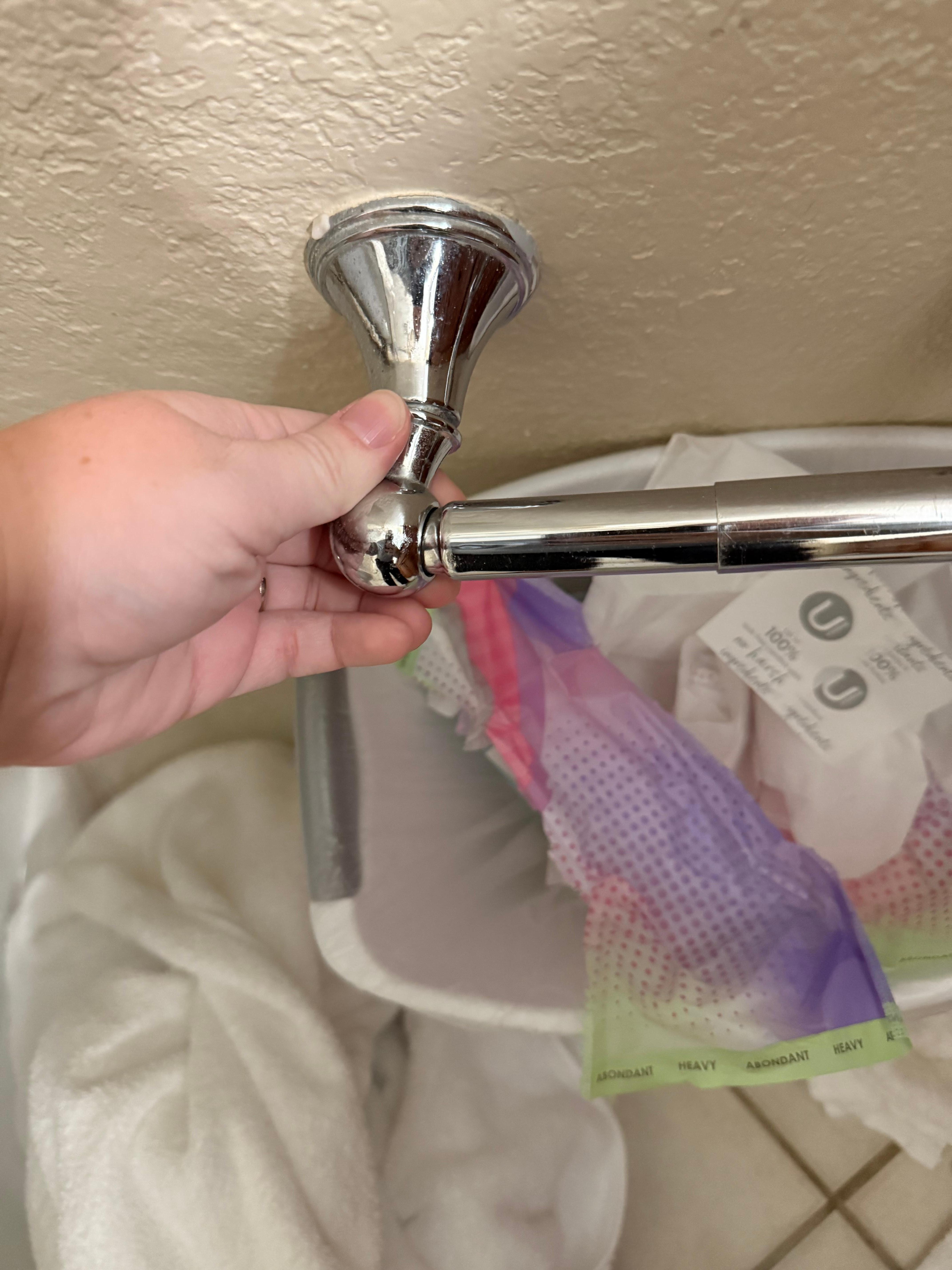 Broken toilet paper holder