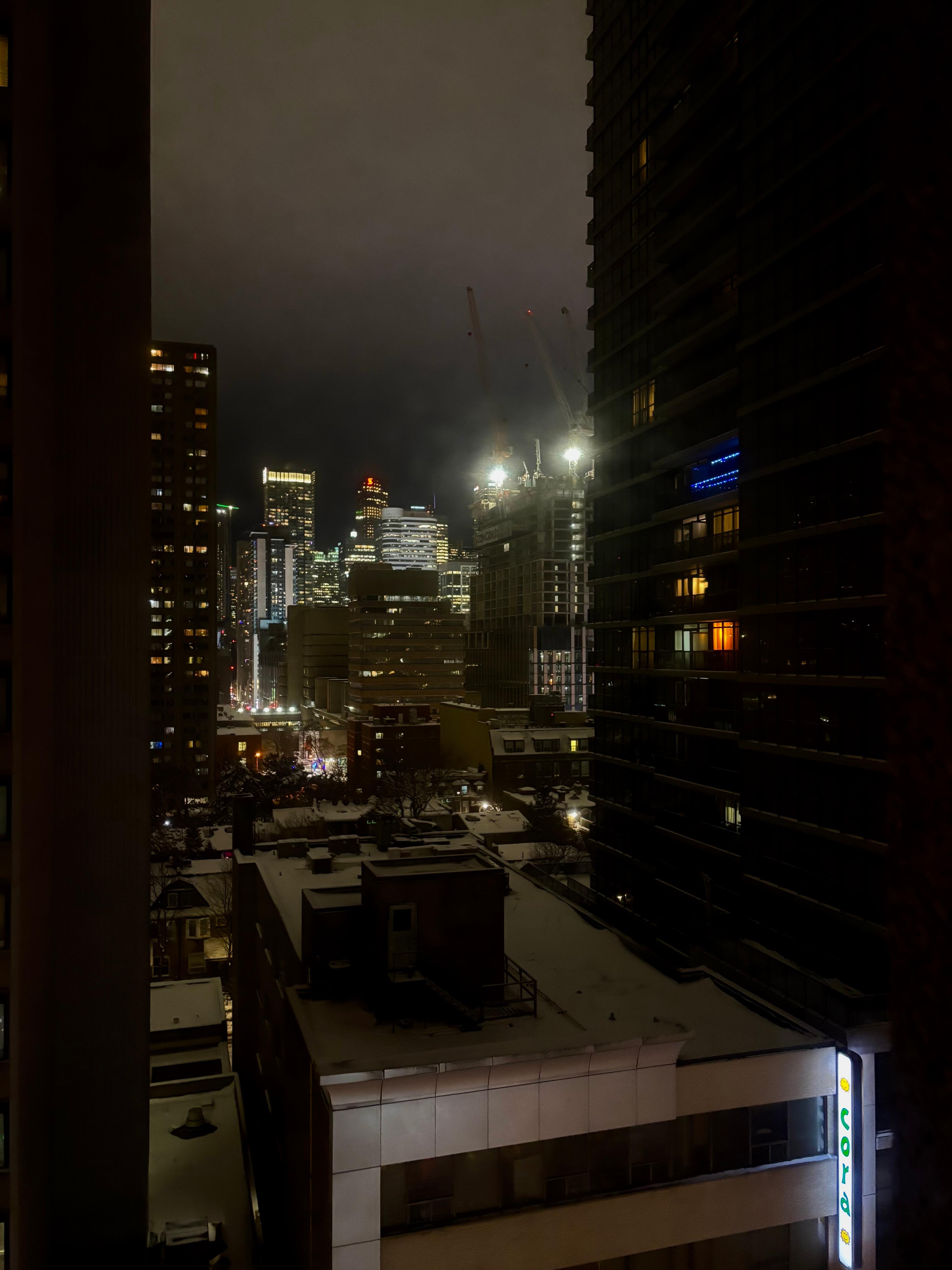 This was my nightly view from the hotel room (minus the apartments across the street but I obviously wanted to avoid photographing anyone in their homes). 