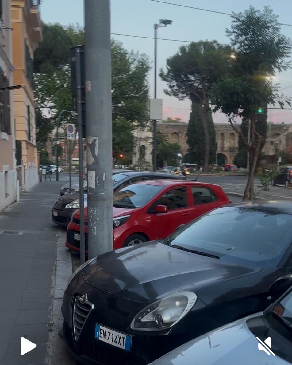 This was taken on the front doorstep. Behind that lamppost is the porta maggiore. It’s a lot closer in person, this pic is just a screenshot from a video and doesn’t do it justice