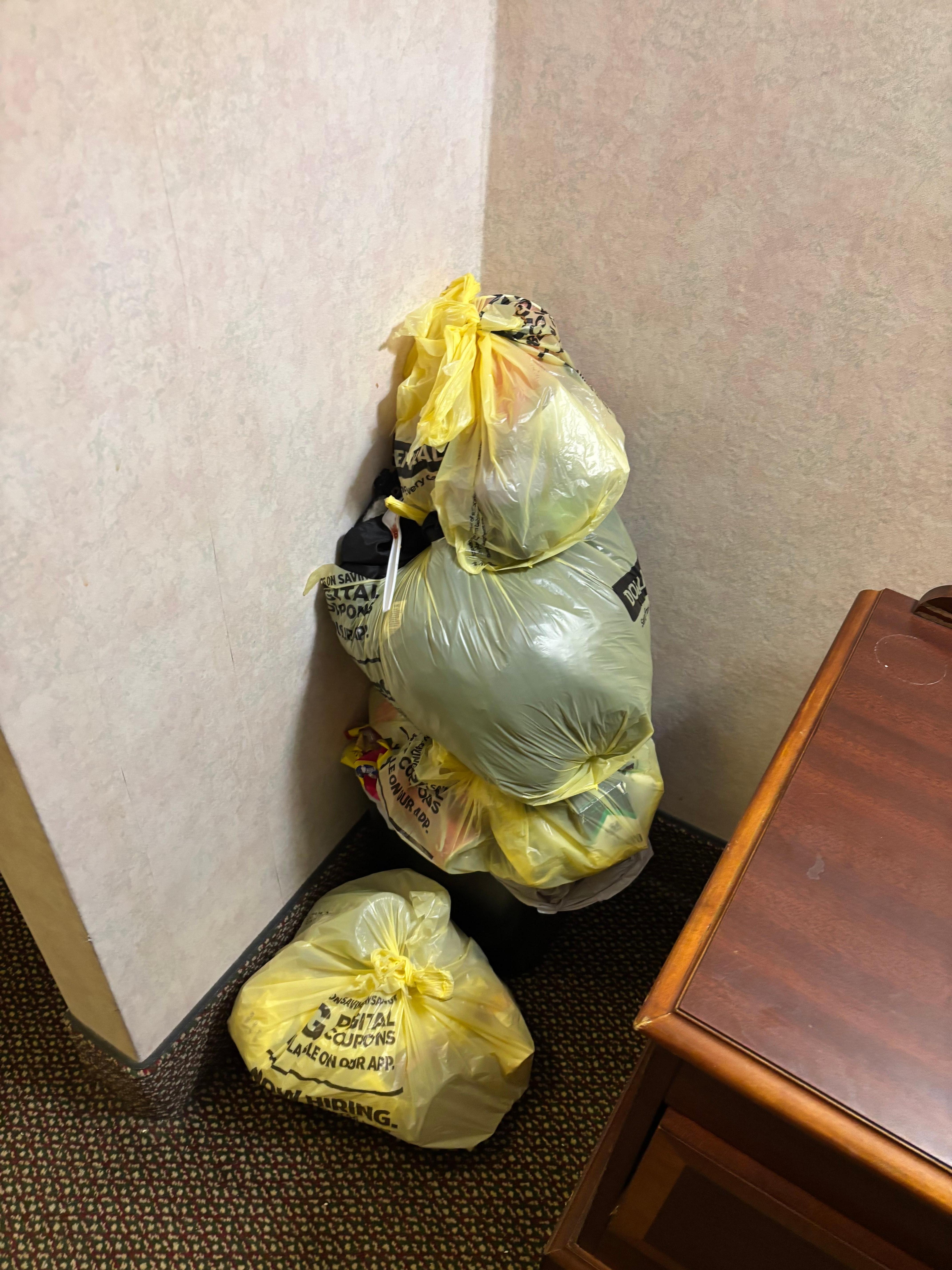 Our assigned room had previous occupants belongings 