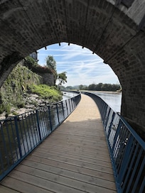 River just steps away