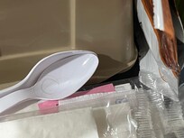 Hair on spoon for coffee in room