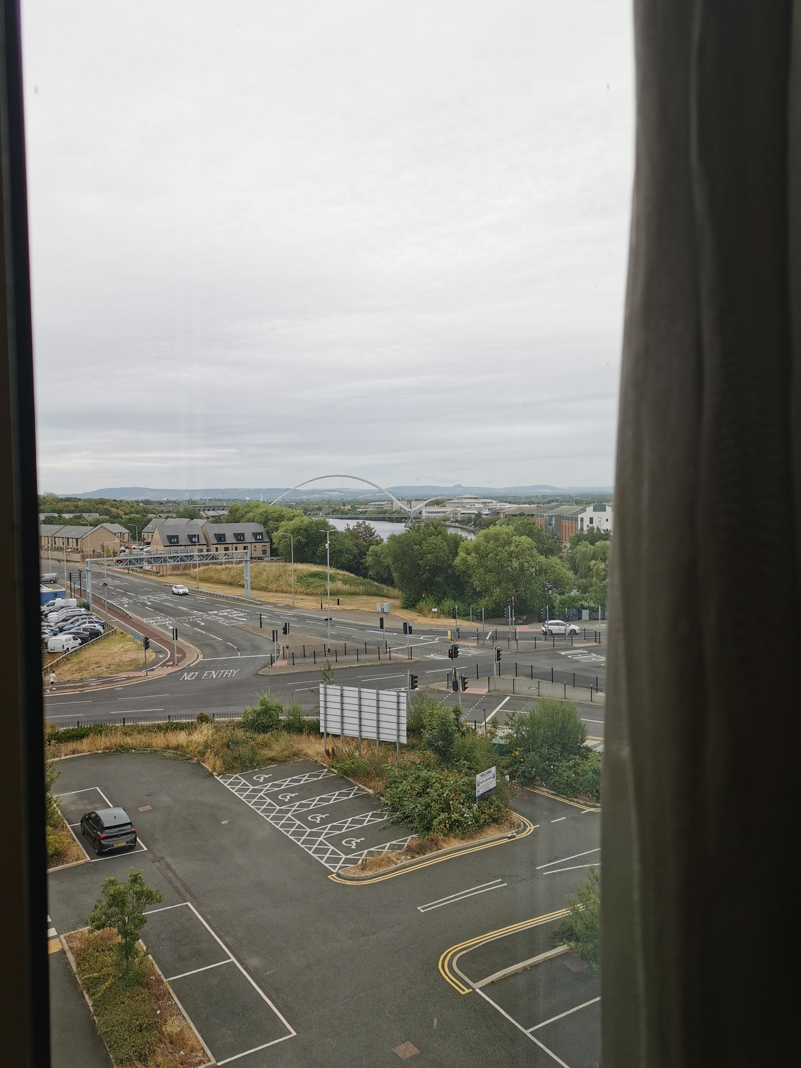View of the River Tees with the peak of Roseberry Topping in the background. (3rd floor) 