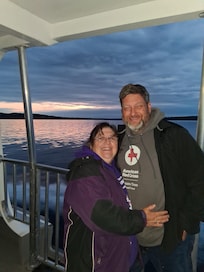 Enjoying a sunset cruise