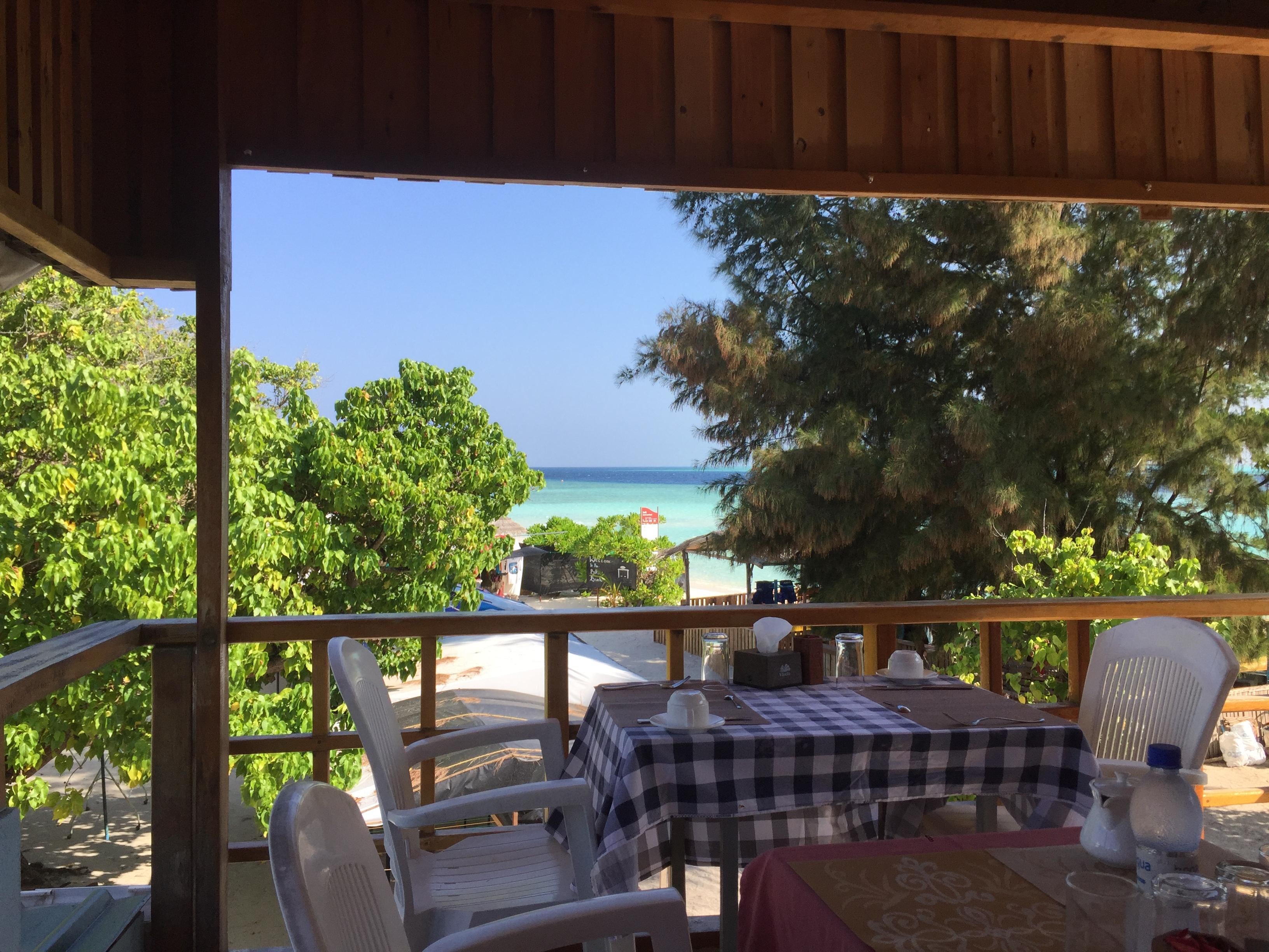 View from breakfast area