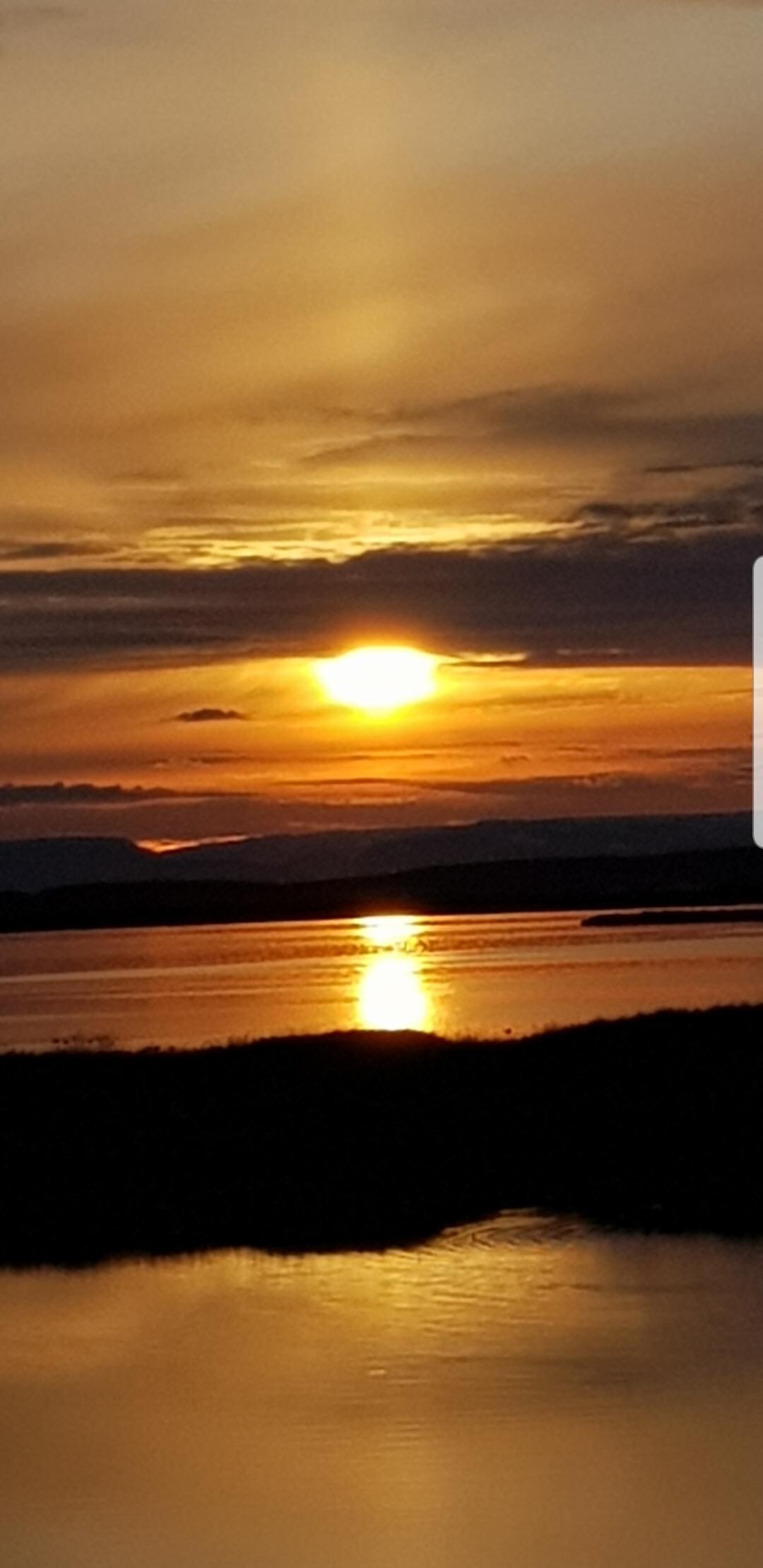 Coucher du soleil depuis la terrasse