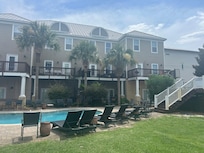 Backyard area at pool.