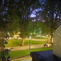 Right across from a quiet park