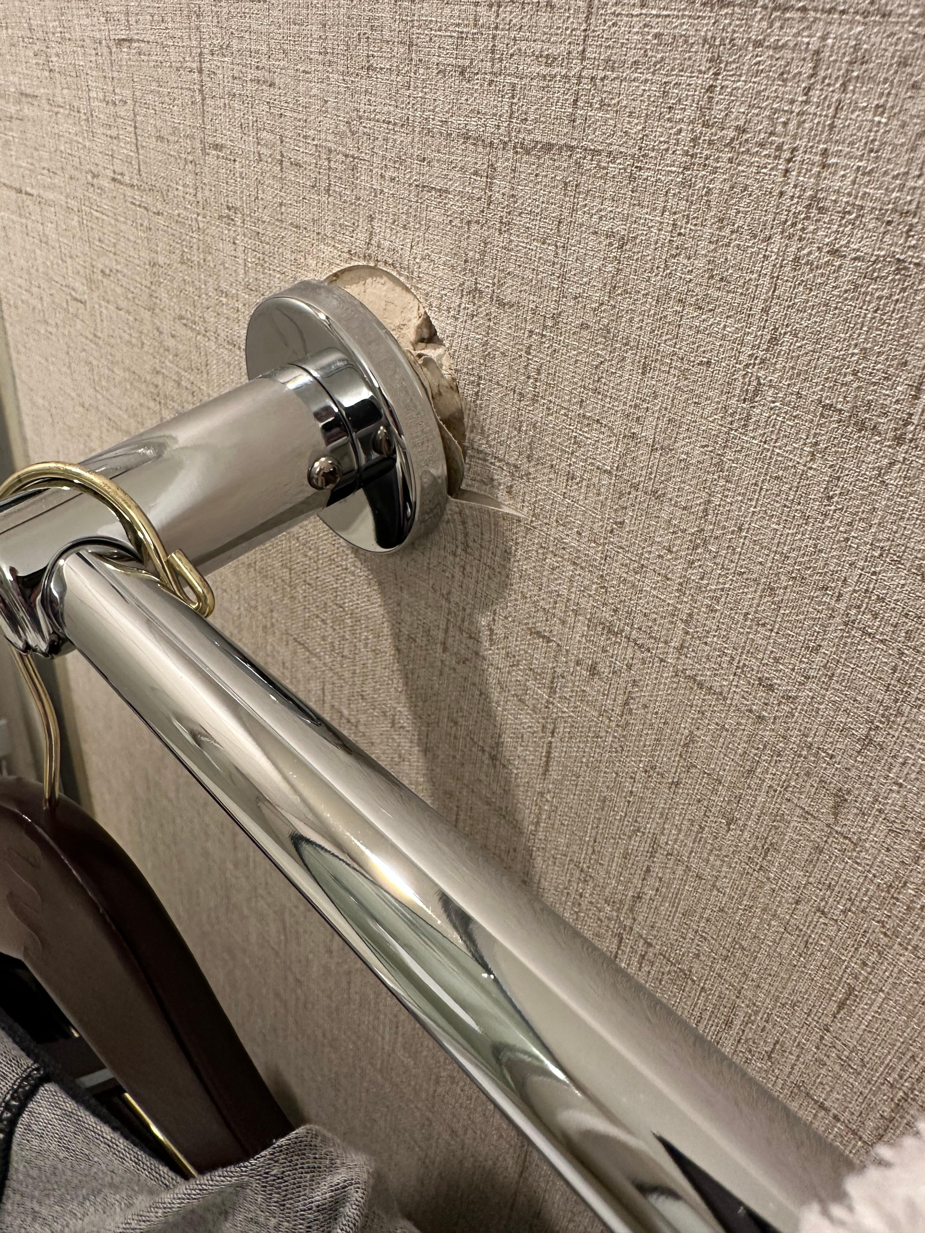 Broken towel bar
