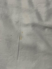 Sheet in one of the bedrooms - couldn't get a picture of the rice looking items.