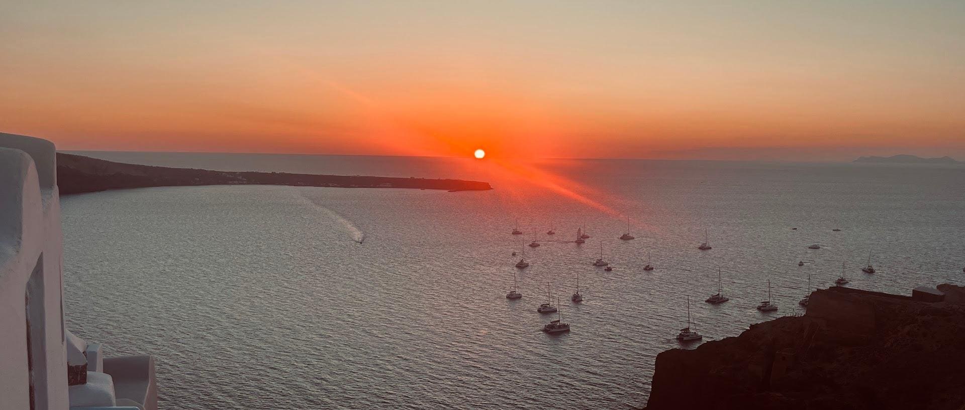 Sunset from viewing deck