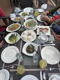 Having lunch with family