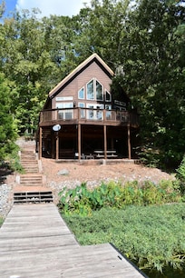 View of the cabin from the dock