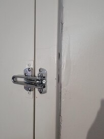 Example of hurried paint job and flaw of room