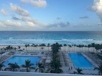 This is a view of the ocean from my room
