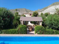 Pool and outdoor dining area