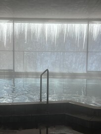 View from the public Onsen.
Definitely worth a visit if you stay here.