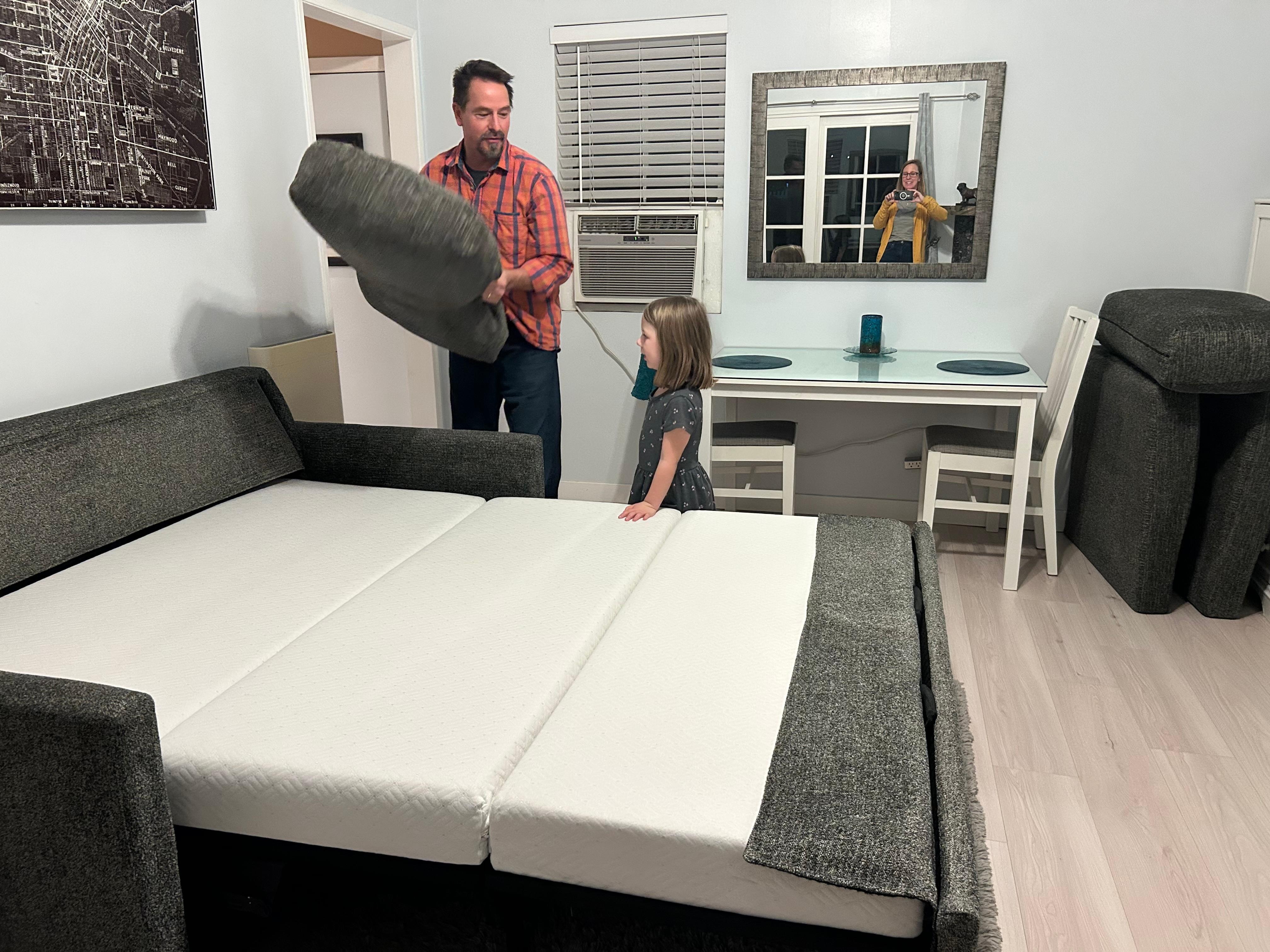 A sofa turning into a bed was magic for a five year old! 