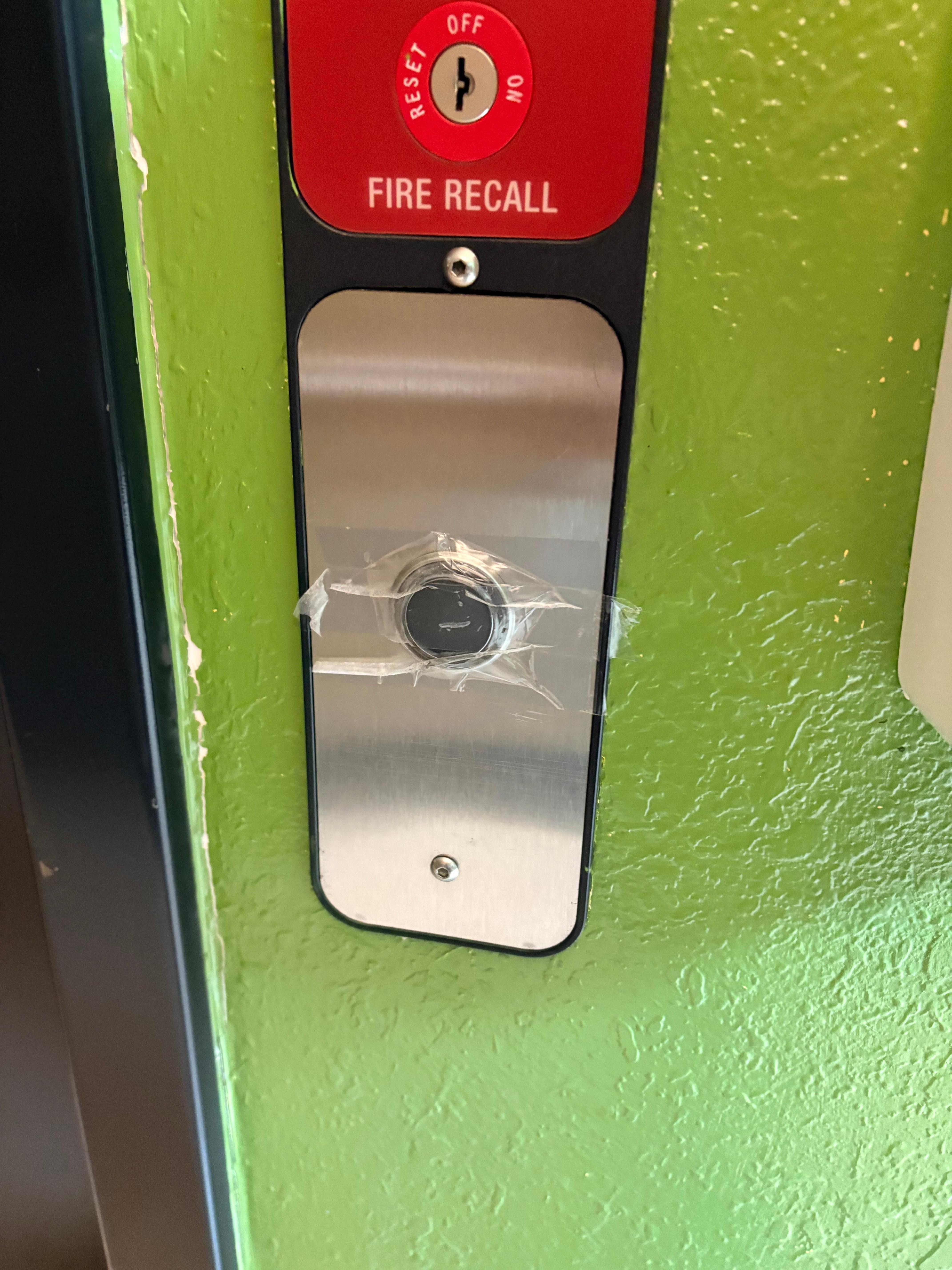 Lobby elevator button 