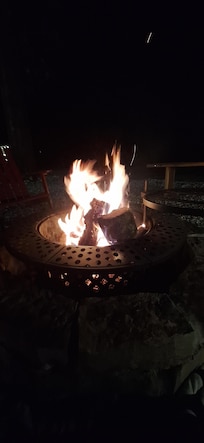 We enjoyed a warm fire every night